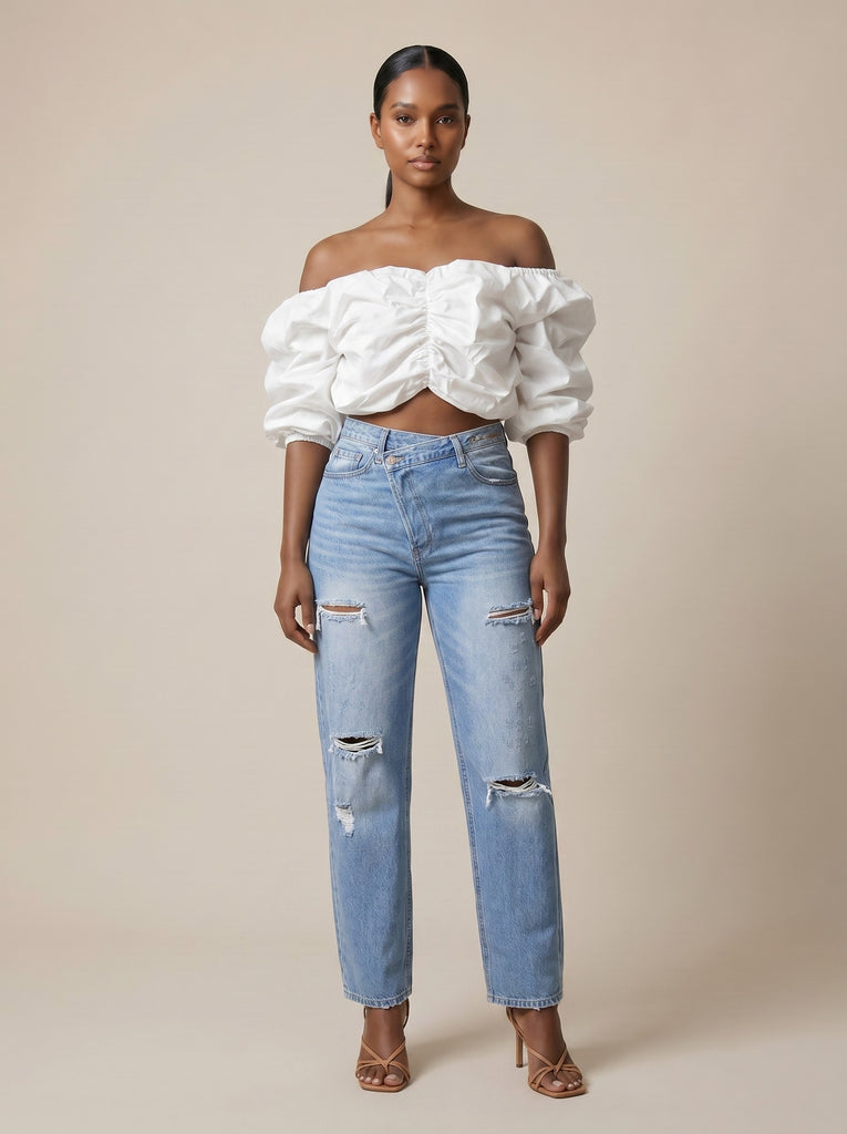 Off the Shoulder puff sleeve top – shoprych.com
