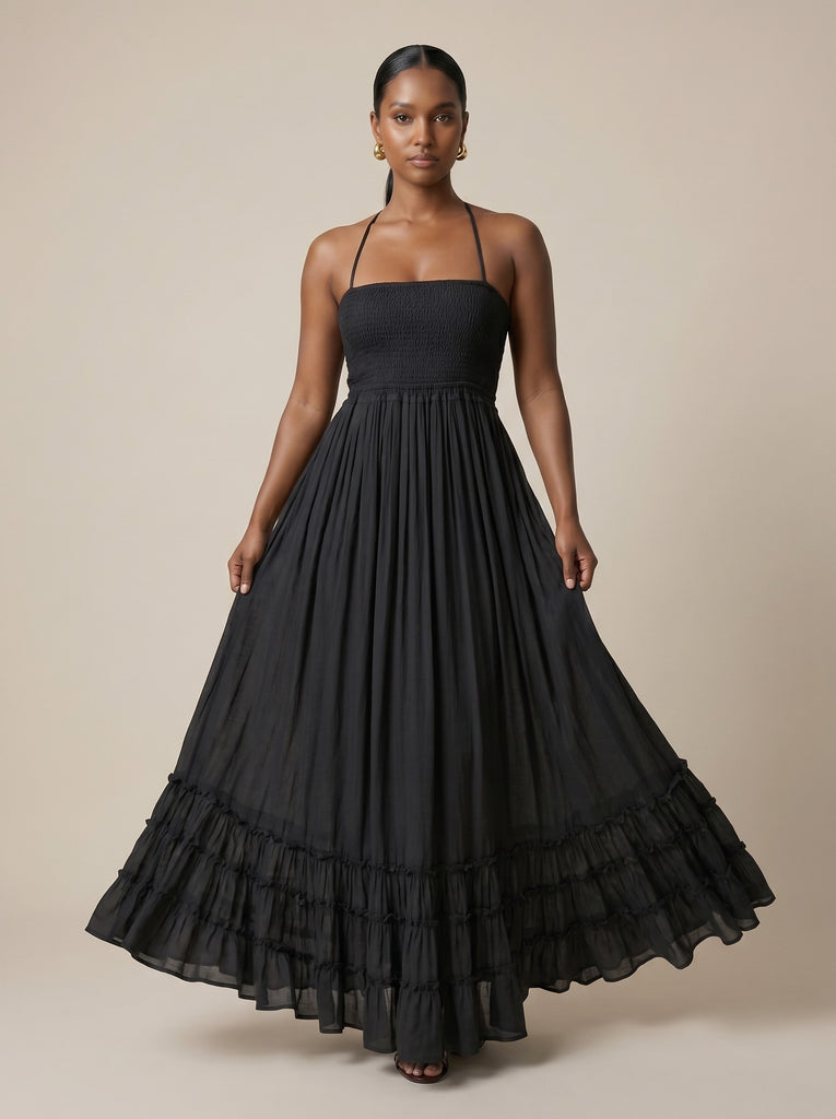 echo tiered maxi dress Echo Women's Gauze Tiered Maxi Breeze Dress