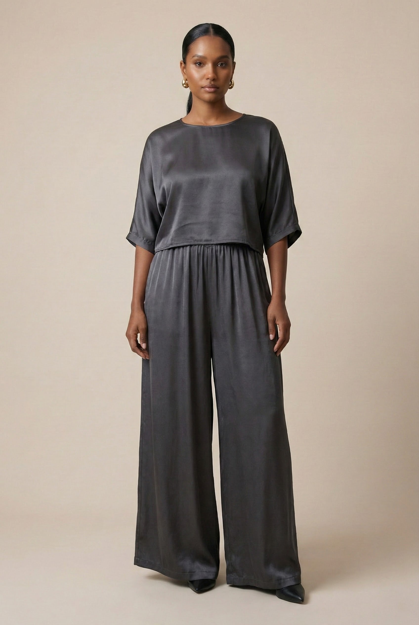 Silk Effect Two Piece Set