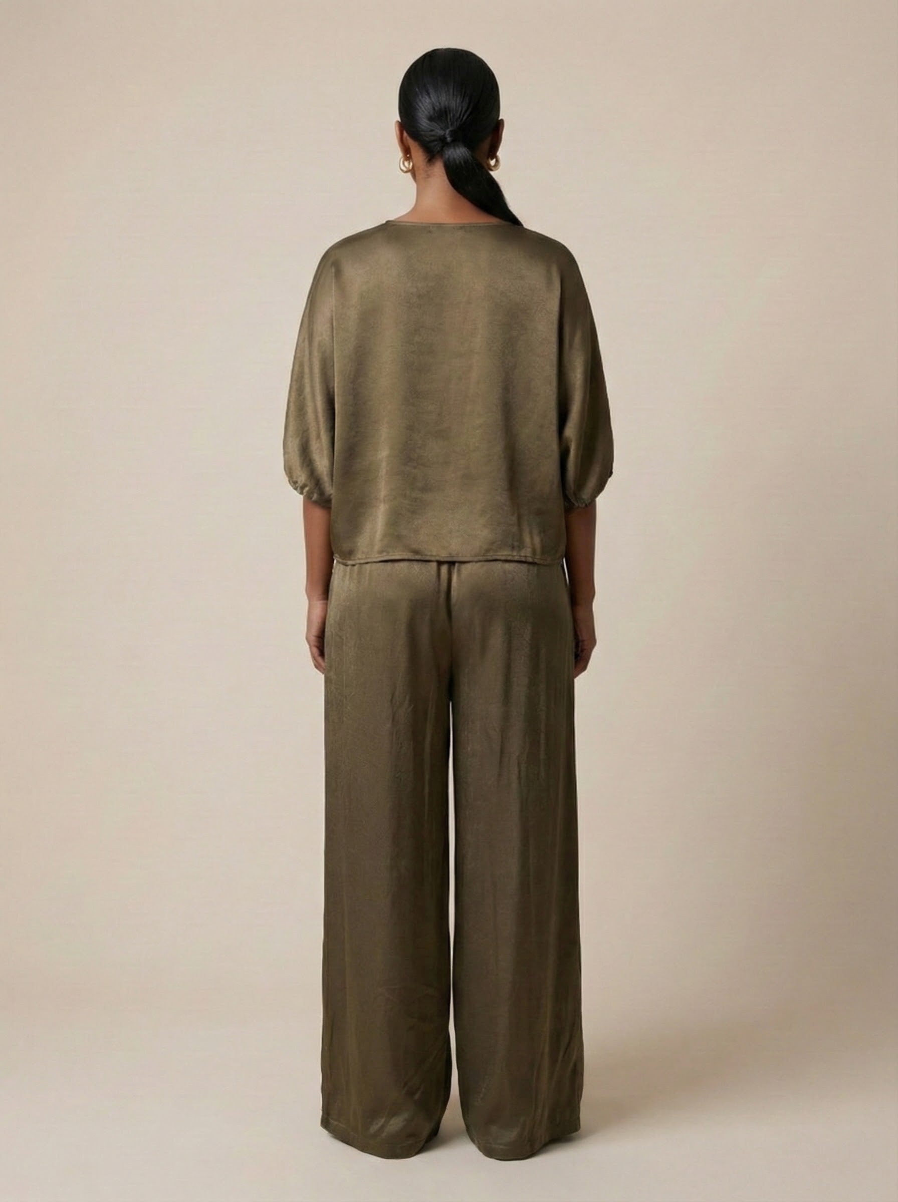 Silk Effect Two Piece Set