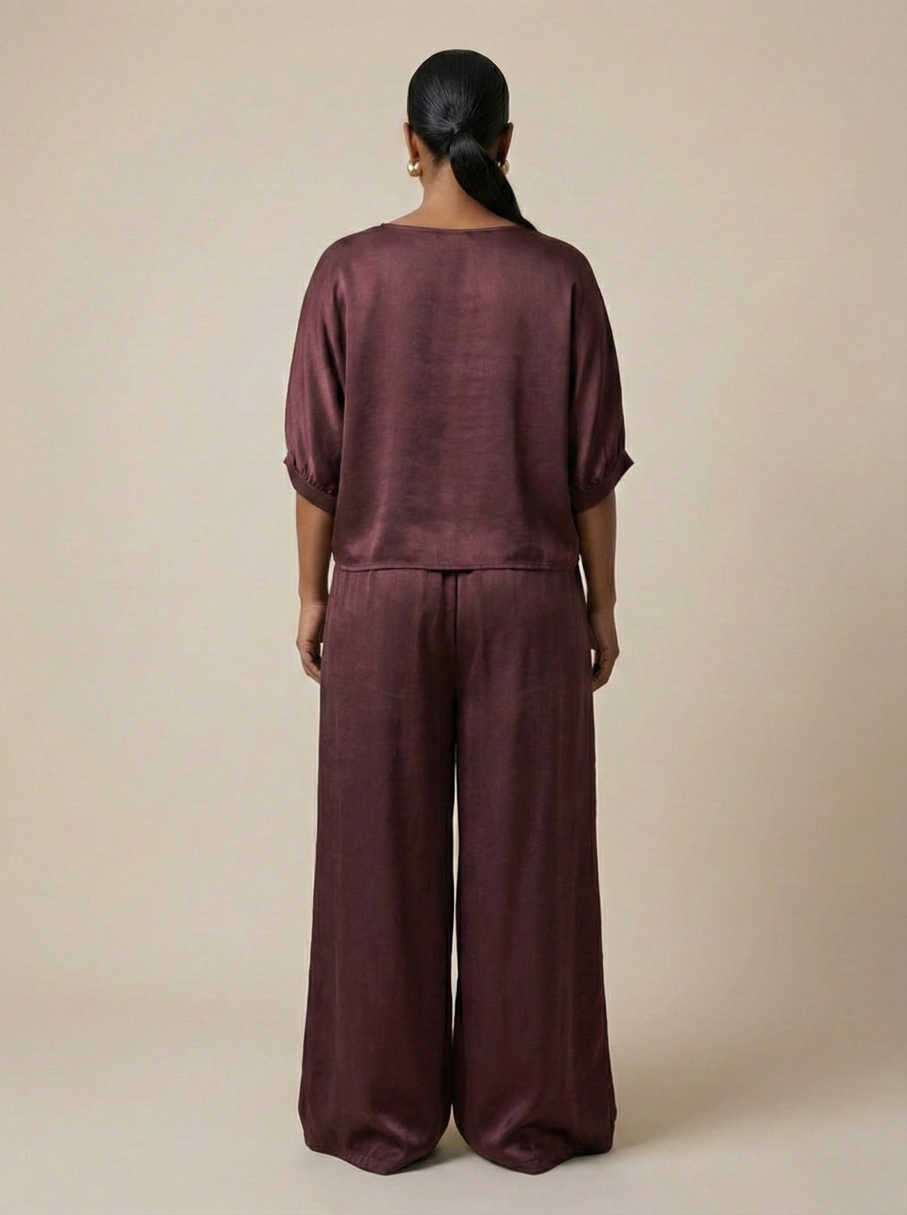 Silk Effect Two Piece Set