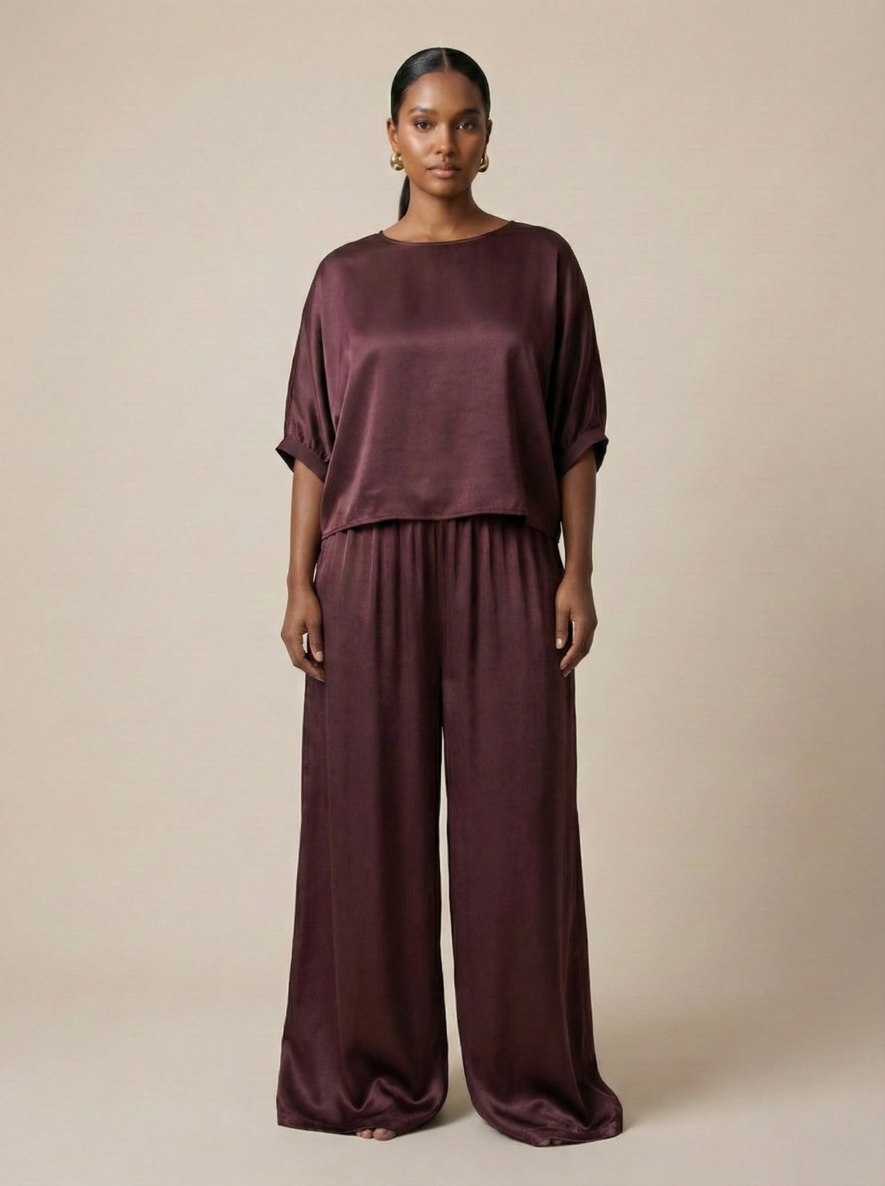 Silk Effect Two Piece Set