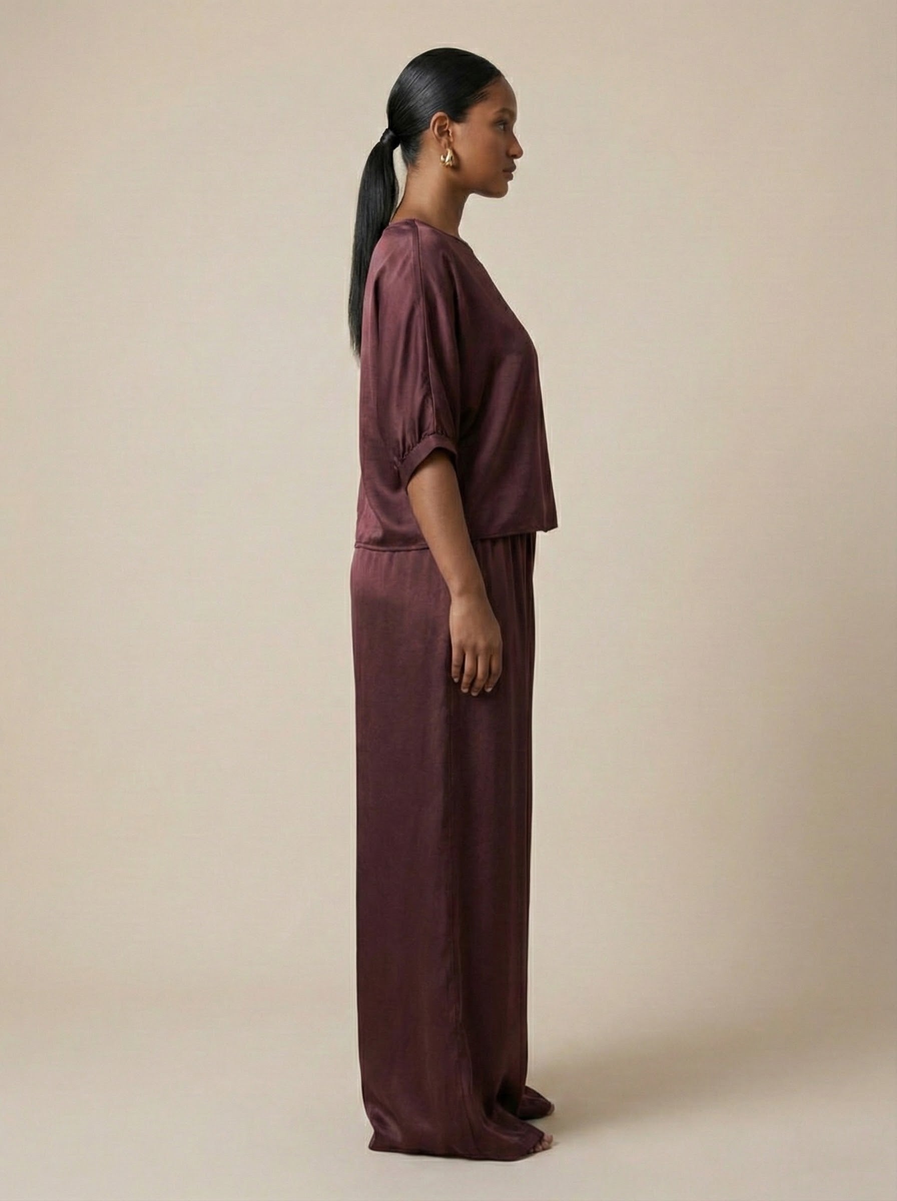 Silk Effect Two Piece Set