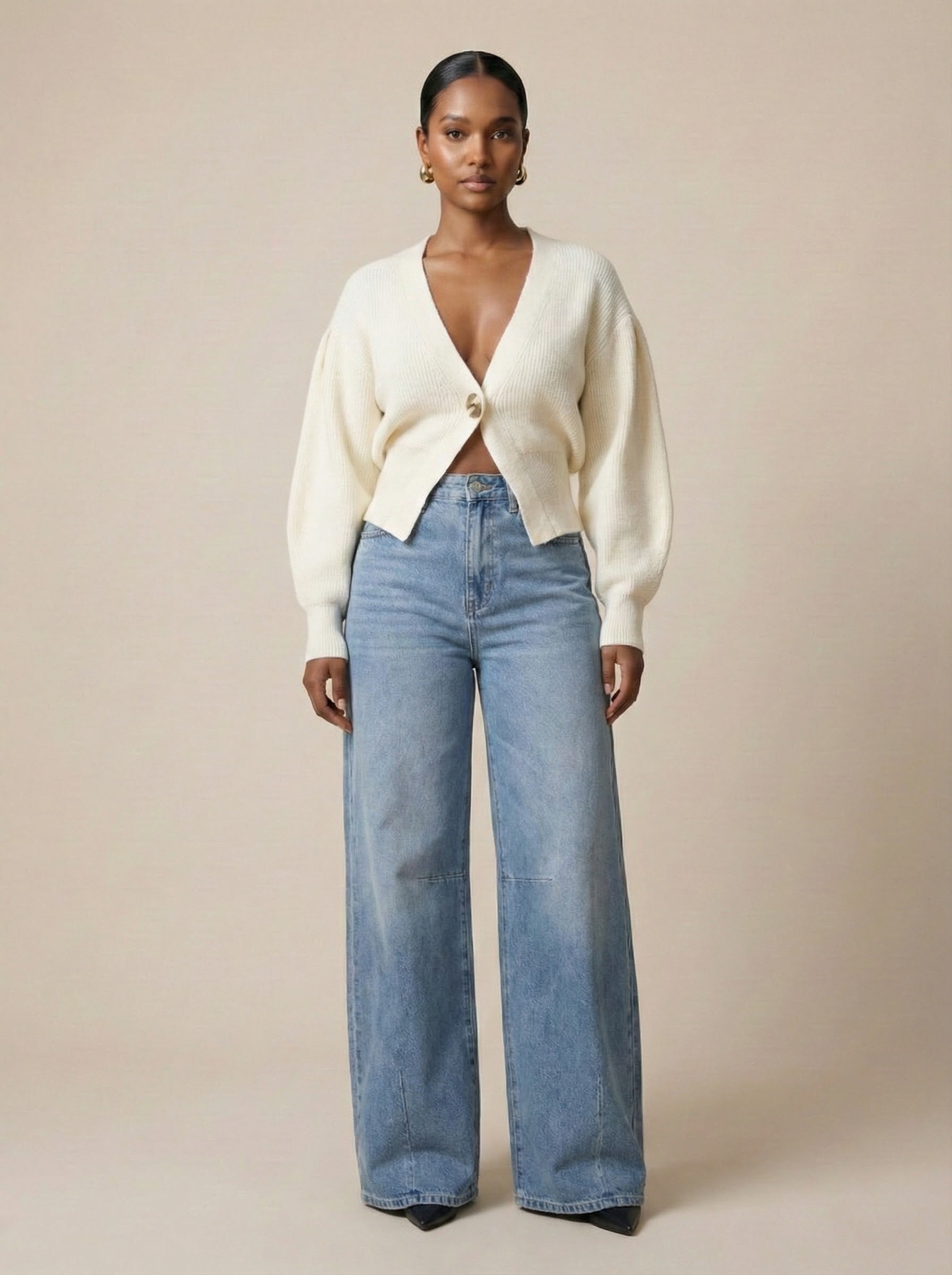 Sculpted Elegance Knit Sweater