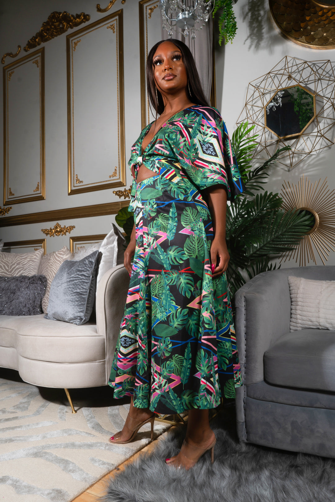 Tropicana Bold Print  Dress (73)